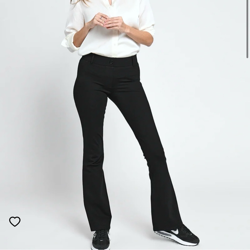 Betabrand Classic Dress Pant Yoga Pants in Black Size MP
